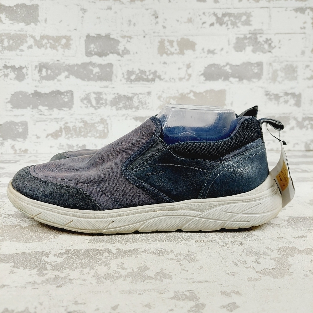 GEOX U Portello B Mens Navy Leather  Sneakers B508